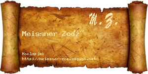 Meissner Zoé névjegykártya